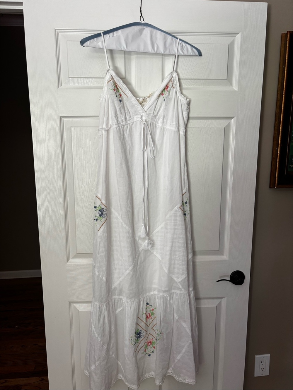lovestitch White Embroidered Boho Slip Dress